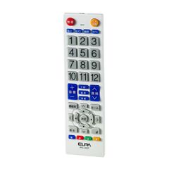 テレビ リモコン / ホワイト IRC-203T(WH) 汎用 国内主要メーカー対応 テレビリモコン / ) ELPA オフタイマー ( エルパ