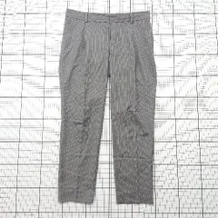 ◇ ⊂ グリーンレーベル リラクシング ストライプ柄 オフィス系 テーパードパンツ サイズ38 グレー系 レディース E  【1508250016752】