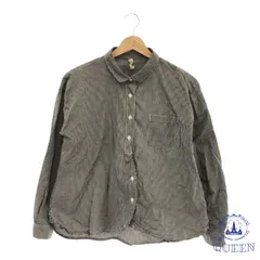 ☆美品☆ koti koti トップス シャツ カジュアル チェック 長袖 レディース グレー M～L 901-1989 送料無料 古着