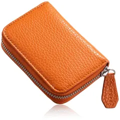 [ムラ] カードケース クレジットカードケース スキミング防止 イタリアンレザー (オレンジ)