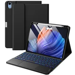【特価セール】HETHOT【最新型】iPad用 air キーボード付きケース - 2025 M3/2024 M2 11インチ 分離型 タッチパッド付き 日本語JIS配列 7色バックライト カラーキーボード 防汚素材 脱着式 大容量バッテリー Type-C充電