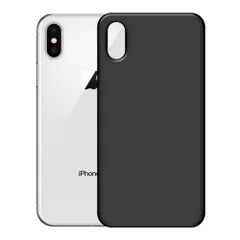 iPhone X ケース アイフォンx  耐衝撃 シンプル さらさら ハード ケース 【Color】 ブラック