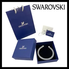 【SWAROVSKI】クリスタルダスト バングル ラインストーン クリア シルバーカラー 5250072 ブレスレット スワロフスキー Crystaldust (SER-4630)