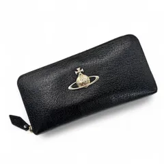Vivienne Westwood ヴィヴィアンウエストウッド 長財布 ラウンドファスナー オーブ ブラック 黒 レザー 金具