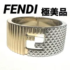 極美品　FENDI　フェンディ　指輪　リング　FFロゴ　ゴールド　シルバー