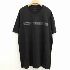 アルマーニエクスチェンジ A/X ARMANI EXCHANGE 6RZTAP ZJ9TZ ロゴプリント Tシャツ トップス FW23 半袖 XL ブラック