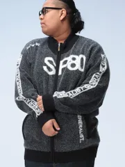 HENRY VAL ヘンリーバル ジャガード セーター 大きいサイズ メンズ ウォッシャブル 裏シャギー フルジップ トップス ニット カーディガン リブ 秋冬 3L 4L 5L ブラック