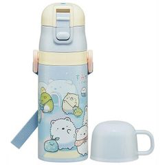 すみっコぐらし 水筒 2WAY ステンレスボトル 保温 保冷 しろくまのふるさと 子供用 スケーター