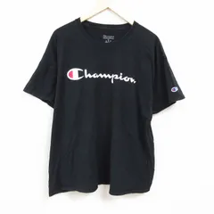 XL/古着 チャンピオン Champion 半袖 ブランド Tシャツ メンズ ビッグロゴ 大きいサイズ クルーネック 黒 ブラック 24mar22 中古
