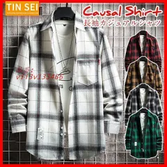 カジュアルシャツ メンズ 春 春物 夏 夏服 シャツ 大きいサイズ 30代 ネルシャツ 細身 長袖 きれいめ チェックシャツ トップス 20代 男女兼用 40代  vii3v133466