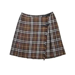 BURBERRY BLUE LABEL ノバチェック ウール ラップスカート