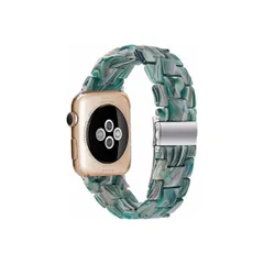 対応Apple Watch 樹脂バンド バンド ステンレス アップルウォッチ(フラワーグリーン|42mm 44mm 45mm 49mm)