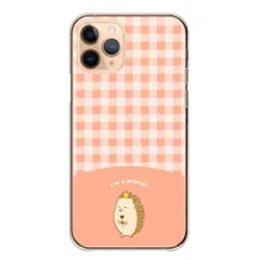 iPhone 17 Air ケース カバー アイフォン17エアー スマホケース ハードケース ハリネズミ はりねずみ 王冠 クラウン かわいい クリア ピンク チェック  カラー09