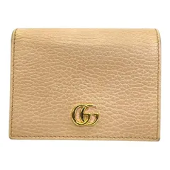 GUCCI グッチ 456126 GGマーモント 財布 二つ折り財布 折財布 コンパクトウォレット レザー ピンクベージュ