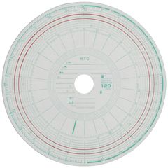 【人気商品】KM-26-120-2C 100枚入リ 26時間) 120Km/h(赤ライン 【1日用】 S-7 チャート紙 ) KOSHIBA ( 小芝記録紙