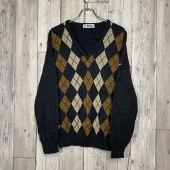 【 OLD Lakeland 00s レイクランド 】Vネック アーガイル ニット セーター L