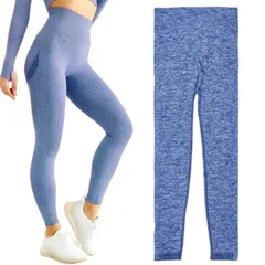 [ボコボン] ジムウェア ヨガパンツ レギンス レディース ヨガウェア 8カラーx10分丈x吸水性＆速乾性◎ スポーツウェア ハイウエスト 美尻 美脚 筋トレ ヨガ (S, ブルー) [ブルー] [S]