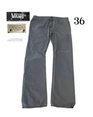 VANSバンズ古着デニムストレートパンツ黒グレー36股下82cmのサムネイル