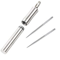 新品 チタン つまようじ 多機能 軽量アウトドア用具つまようじホルダーポータブルチタン合金のつまようじ
