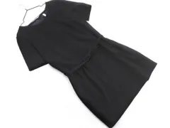 UNTITLED アンタイトル ベルト付き Iライン ワンピース size42/黒 ■◆ レディース