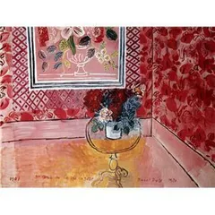 世界の名画シリーズ、プリハード複製画 ラウル・デュフィ作 「30歳、またはばら色の人生」（額縁付）