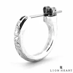 ライオンハート クロッシング ピアス ヘリテイジ シルバー925 片耳ピアス  片耳用 1点売り メンズ ブランド フープピアス フープ LION HEART