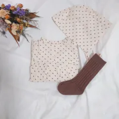 秋カラーロンパース&ボンネットセット