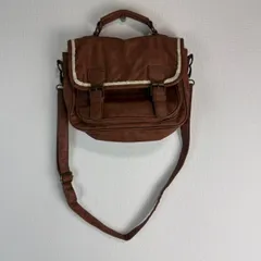 ショルダーバッグ ハンドバッグ レザーバッグ 古着 ブラウン 2way レディース カジュアル