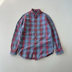 90s ラルフローレン  チェック　フランネルシャツ　ネルシャツ　Polo by Ralph Lauren plaid shirt T2131 C4