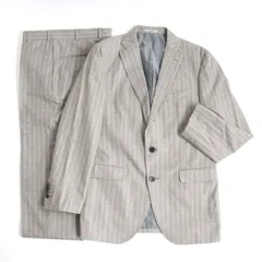 極美品◆BOGLIOLI ボリオリ HAMPTON ストライプ柄 ウール100％ シングルスーツ 上下セットアップ ベージュ 48 イタリア製 メンズ 正規品 r09-st30328-961のサムネイル
