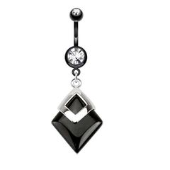 へそピアス 14g オニキス ピアス ステンレスピアス つけっぱなし ボディピアス 天然石ピアス ロブ