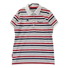 サイズ：LL LECOQ GOLF ルコックゴルフ  半袖ポロシャツ スカート セットアップ ボーダー柄 ホワイト系 [240101311220]# ゴルフウェア レディース ストスト