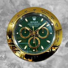 リプロダクト品　ROLEX希少品　ロレックス　金　緑　デイトナ　掛け時計-MM輸入