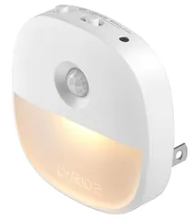 【特価セール】LYRIDZ センサーライト 室内 足元灯 コンセント 人感センサーライト・明暗センサーライトが両立 1台2役 常夜灯 150ルーメン明るさ調整 フットライト LED足元ライト 省エネ 電球色 廊下 寝室 玄関 階段 【PSE取得済・日本語取説