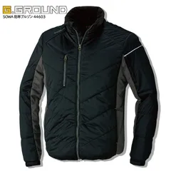 防寒ブルゾン 桑和 44603 ブラック 防寒服 メンズ 秋冬 防寒着 ジャンバー ジャンパー ジャケット 防風 ストレッチ 撥水 反射材 作業服 デオドラント ニオイ軽減 カジュアル アウトドア G.GROUND SOWA ソーワ 『6L』