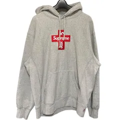 【中古】 SUPREME シュプリーム 20AW Cross Box Logo Hooded Sweatshirt Mサイズ グレー プルオーバーパーカー メンズ 24035489DS