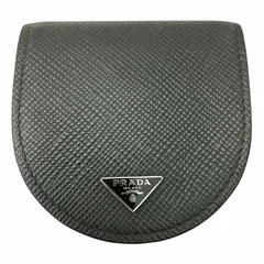 プラダ PRADA コインケース 小銭入れ レザー グレー ☆AA★のサムネイル