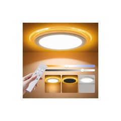 Antree LEDシーリングライト 8畳 36W 導光板照明 調光調色 間接光常夜灯 3900ML 省エネ 目に優しい 天井 照明器具 36CM Ceiling Light リモコン付き スマホAPP操作 リビング/キッチン/寝室/玄関/台所に適用