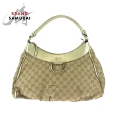 GUCCI グッチ アビー ベージュ ゴールド ゴールド金具 GGキャンバス 189833 ホーボー ワンショルダーバッグ 肩掛け レディース 500227【中古】