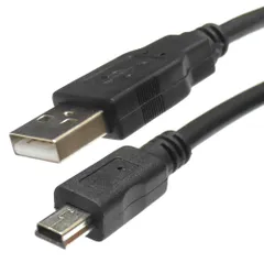 オーディオファン miniUSBケーブル USB2.0 フェライトコア付き タイプA to ミニUSB ブラック 1.5m