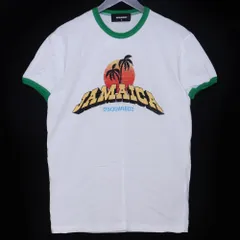 DSQUARED2 Jamaica プリント Tシャツ Mサイズ ホワイト S71GD1267 S23009