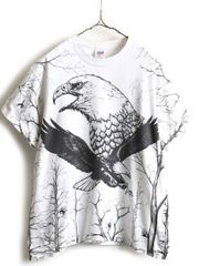 1991年製 イーグル 鷲 鷹 eagle ヴィンテージ Tシャツ 総柄 1991年製 イーグル 鷲 鷹 eagle ヴィンテージ Tシャツ 総柄 - メルカリ