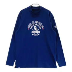 サイズ：L FILA GOLF フィラゴルフ  モックネック 長袖Tシャツ  ネイビー系 [240101498136] ゴルフウェア メンズ ストスト