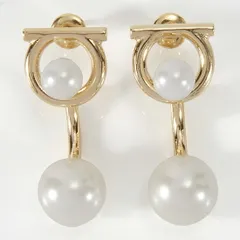 Ferragamo フェラガモ ピアス レディース ゴールド 76 0386 736178 GANCIO PEARLS EARRINGSのサムネイル