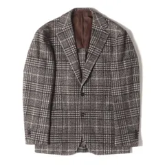【美品】RING JACKET リングジャケット グレー×ブラウン サイズ:48 | 20AW グレンチェック アルパカ混ツイード 段返り3B テーラード ジャケット (RT050F46F) | MEISTER | アウター ブレザー 上着【メンズ】【中古】