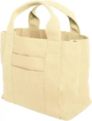 【在庫セール】[HIGH FIVE] ミニトートバッグ 仕切り かるいかばん 帆布 多ポケット 多収納 底面ICカード マチ付き メンズ レディース 大容量 ミニトート ブランド シンプル 無地