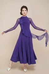 新品 未使用  新作 ダンス練習用スタンダードワンピース動きやすさ抜群 社交ダンスドレス ラテンダンス衣装 レッスンウェア ステージ衣装