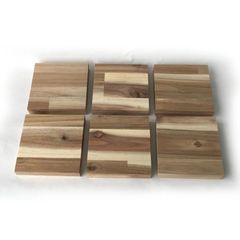 木材 アカシア集成材 バットジョイント 20mm厚 幅100mm 長さ100mm 6枚セット 板 diy 日曜大工 材料 端材