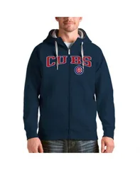 【送料無料】 アンティグア メンズ パーカー・スウェット アウター Men's Navy Chicago Cubs Team Logo Victory Full-Zip Hoodie Navy