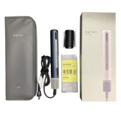 ■cado カドー スティック型ヘアドライヤー baton バトン ゼログラビティヘアドライヤー ネイビー BD-S1-NB ブラシ 超軽量 大風量 本体